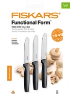 Noże kuchenne - Fiskars Noże stołowe (3 szt.) "Functional Form" w kolorze srebrno-czarnym - miniaturka - grafika 1