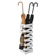 Wieszaki i stojaki - Parasolnik biały nowoczesny ażurowy 49 cm LOFT - miniaturka - grafika 1