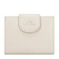 Portfele - Damski portfel skórzany z elegancką napą jasny beż - miniaturka - grafika 1