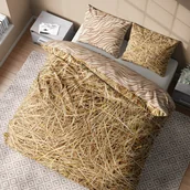 Pościel - FARO, Pościel bawełniana 220x200+2x70x80 cm Natural Siano - miniaturka - grafika 1