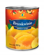 Konfitury, marmolady, powidła - LEWIATAN BRZOSKWINIE POŁÓWKI 820 G MW - miniaturka - grafika 1