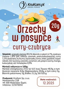 K2024 - Orzechy w posypce curry czubryca 100g - Kisiel - miniaturka - grafika 1