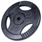 Obciążenia - Gorilla Sports Obciążenie żeliwne typu Gripper 20kg, czarne (100542-00019-0025) - miniaturka - grafika 1