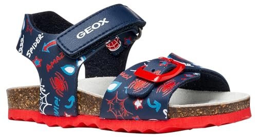 Geox Sandały chłopięce B CHALKI Boy, granatowe/czerwone, 24 EU