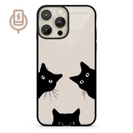 Etui i futerały do telefonów - Czarne koty - iPhone 16 Pro Etui szklane flexible indukcyjne - miniaturka - grafika 1