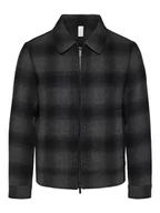 Kurtki męskie - SELETED HOMME Męska kurtka przejściowa Slhfilip Wool JKT Noos, szary, L - miniaturka - grafika 1