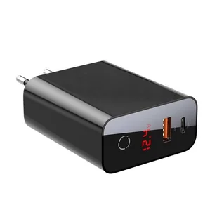 Baseus Speed PPS ładowarka sieciowa EU USB + USB Typ C PD3.0 QC3.0 45W czarny (CCFSEU907-01) - Ładowarki do telefonów - miniaturka - grafika 2