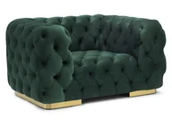 Inne meble do salonu - Fotel Chester 1 Velvet Tap 201 Zielony - miniaturka - grafika 1