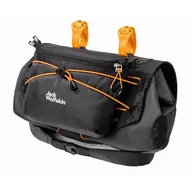 Sakwy rowerowe - Torba sakwa rowerowa na kierownicę Jack Wolfskin MOROBBIA BAR ROLL flash black - ONE SIZE - miniaturka - grafika 1