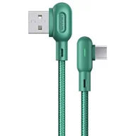 Kable USB - USAMS Kabel kątowy U57 MicroUSB 1,2m 2A zielony/green SJ458USB02 (US-SJ458) - miniaturka - grafika 1
