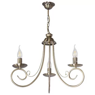 Inne Żyrandol LAMPA wisząca VEN W-N 1541/3 PN metalowa OPRAWA klasyczny zwis świecznikowy patyna VEN W-N 1541/3 PN - Lampy sufitowe - miniaturka - grafika 1