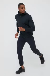 Bluzy męskie - Rossignol bluza sportowa męska kolor czarny z kapturem gładka - grafika 1