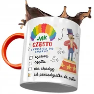 Kubki - Kubek Pomarańczowy Śmieszny Chodzisz Do Cyrku? z Nadrukiem ze Zdjęciem + Opakowanie na prezent (wzór 02) - miniaturka - grafika 1