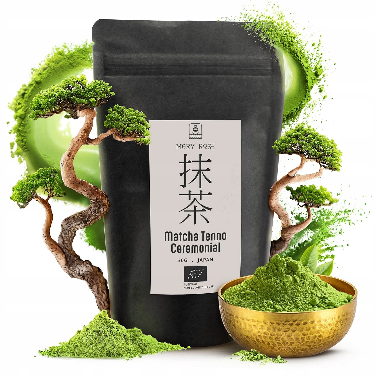 Mary Rose Certyfikowana Japońska Matcha Tenno Bio Ceremonialna 30g
