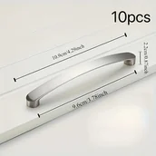 Inne - TEMU 10-pak matowych uchwyty do szafek z aluminium - trwały metalowy uchwyt do szuflad, odpowiedni do drzwi kuchennych i komody, odporny na korozję, - miniaturka - grafika 1