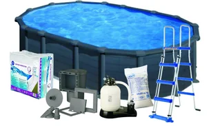 Basen ogrodowy stalowy Capri 610x375x132cm GRE - Baseny ogrodowe - miniaturka - grafika 1