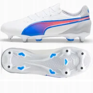 Piłka nożna - Buty Puma KING Match MxSG 107875-02 biały 46 - miniaturka - grafika 1