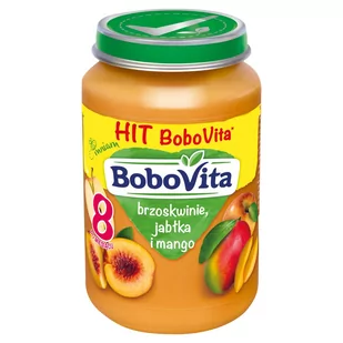Bobovita Deserek - brzoskwinie, jabłka i mango - bez glutenu, mleka, cukru i dodatków - Desery dla dzieci - miniaturka - grafika 1