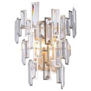 Lampy ścienne - EVO Kinkiet LAMPA ścienna EVO W02141CP kryształowa OPRAWA glamour crystal przezroczysta EVO W02141CP - miniaturka - grafika 1