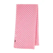 Apaszki i szaliki męskie - Cienki szal damski w groszki pudrowy róż - miniaturka - grafika 1