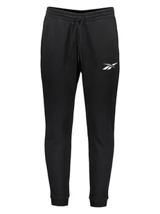 Reebok Spodnie dresowe "Vector" w kolorze czarnym - Spodnie sportowe męskie - miniaturka - grafika 1