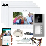 Wideodomofony - Wideodomofon Wielorodzinny WIFI Vidos X M11W-X + S11-4 FullHD Android Podczerwień RFID MicroSD - miniaturka - grafika 1