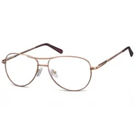 Okulary korekcyjne, oprawki, szkła - Aviator Okulary oprawki metalowe korekcyjne 699C - miniaturka - grafika 1