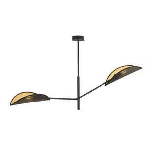 Emibig Vene lampa sufitowa 2-punktowa czarna/złota 1158/2 1158/2 - Lampy sufitowe - miniaturka - grafika 1