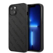 Etui i futerały do telefonów - Etui Karl Lagerfeld do iPhone 13 6,1" hardcase czarny Perforated Allover - miniaturka - grafika 1