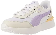 Kapcie damskie - PUMA R78 Voyage PS, Kapcie, White-Vivid Violet-Feather Gray, 32 EU, Puma Biały Vivid Violet Feather Gray, 32 EU - miniaturka - grafika 1