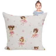 Pościel dla dzieci - Poszewka Dziecięca 40x40 Bawełniana JAŚ Baletnice Róż - miniaturka - grafika 1