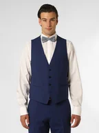 Kamizelki męskie - BOSS Męska kamizelka od garnituru modułowego Mężczyźni Slim Fit wełna ze strzyży niebieski jednolity, 48 - miniaturka - grafika 1