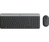 Zestawy myszka + klawiatura - Logitech Slim Wireless Keyboard and Mouse Combo MK470 klawiatura USB AZERTY Francuski Grafitowy - miniaturka - grafika 1