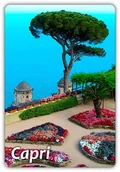 Magnesy - CAPRI - Wyspa - Morze - Taras widokowy - Włochy - Magnes na lodówkę - miniaturka - grafika 1
