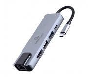 Kable miedziane - Adapter wieloportowy USB-C 5w1, PD, HDMI, USB 3.1, USB 2.0, LAN - miniaturka - grafika 1