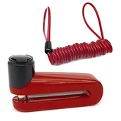 Akcesoria motocyklowe - Radikal RK510R Blokada Dysku Kłódka antykradzieżowa Rower do hulajnogi tarczowej, stalowy trzpień ø 10 mm, blokada ochronna - miniaturka - grafika 1