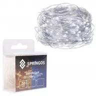 Oświetlenie świąteczne - Lampki choinkowe 30 Led zimny biały druciki mikro na baterie - miniaturka - grafika 1