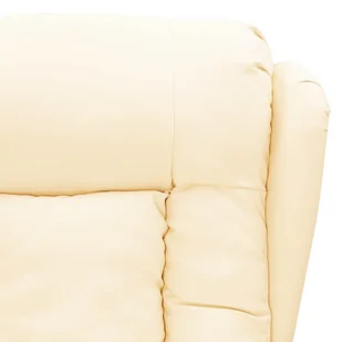 Lumarko Podnoszony fotel masujący, rozkładany, kremowy, sztuczna skóra! - Fotele - miniaturka - grafika 7