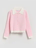 Swetry dla dziewczynek - Reserved - Kardigan z wiskozą - wielobarwny - miniaturka - grafika 1