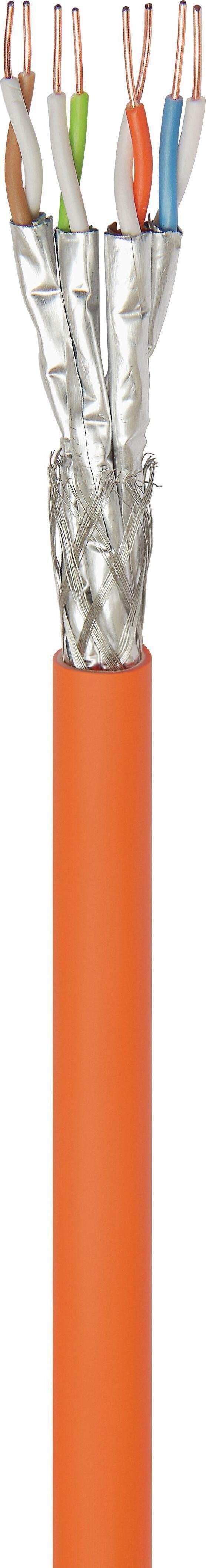 Kabel sieciowy CAT 7A, S/FTP (PiMF), pomarańczowy