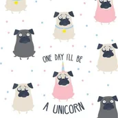 Pościel dla dzieci - LA MILLOU KOŁDRA BAWEŁNIANA - M - DOGGY UNICORN - miniaturka - grafika 1