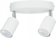 Lampy sufitowe - Spot Oprawa Halogenowa Lampa Sufitowa Spot Plafon Okrągły 2X Gu10 Biały Led - miniaturka - grafika 1