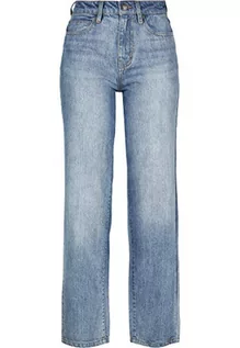 Spodnie damskie - Urban Classics Damskie damskie spodnie jeansowe z wysokim stanem, Mid Stone Wash 02292, 26W x 32L - grafika 1