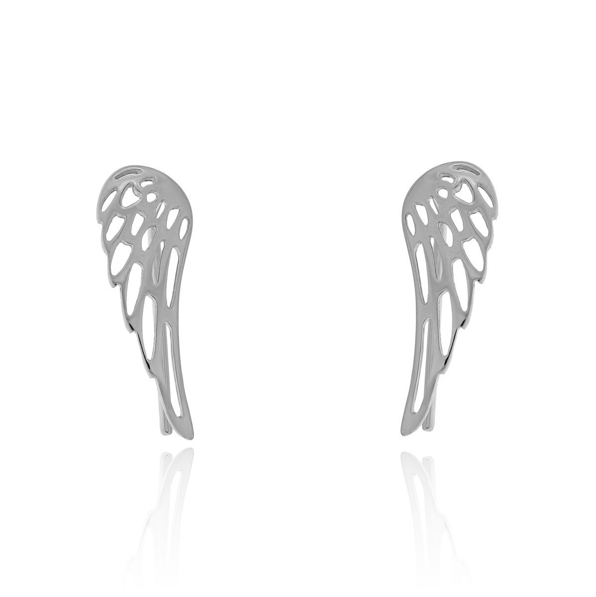 Srebrne kolczyki skrzydła nausznice pr. 925