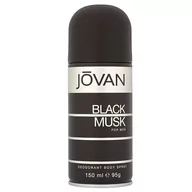 Dezodoranty i antyperspiranty męskie - Jovan Musk Black For Men dezodorant 150 ml dla mężczyzn - miniaturka - grafika 1