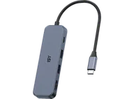 Stacje dokujące i replikatory portów - Adapter wieloportowy ISY IAD-1032 Srebrny - miniaturka - grafika 1