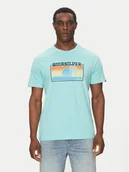 Koszulki męskie - Quiksilver T-Shirt EQYZT08065 Turkusowy Regular Fit - miniaturka - grafika 1