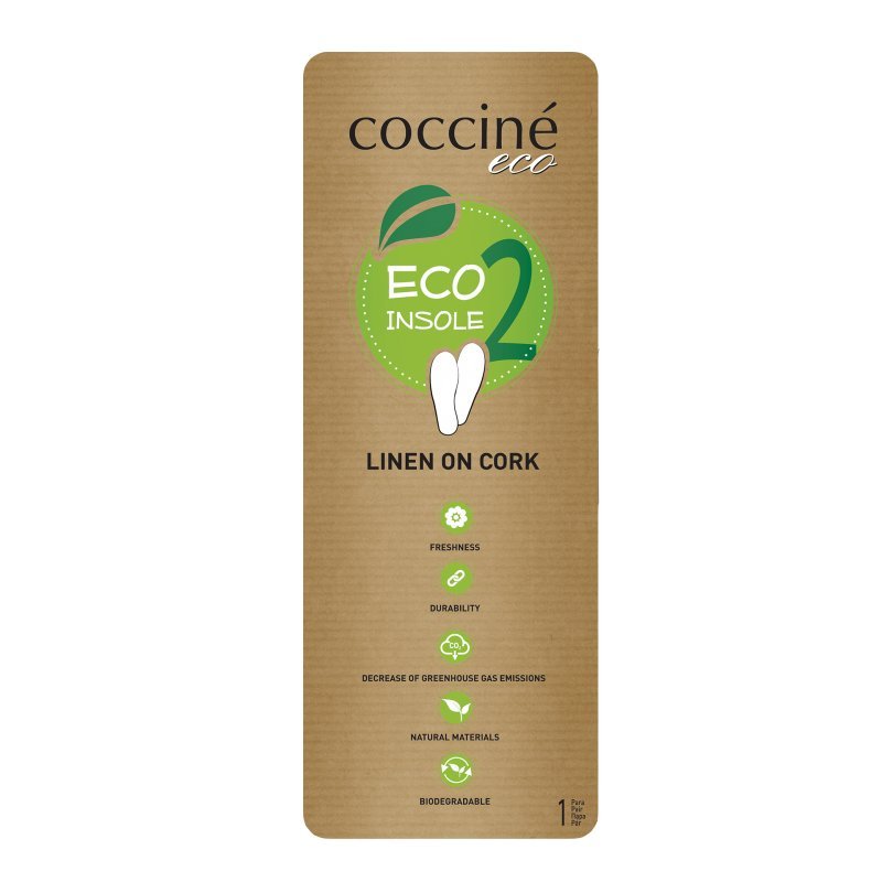 Ekologiczne wkładki do butów len na korku coccine 37-38
