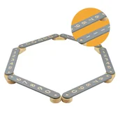 Zabawki sensoryczne - MEOWBABY Ścieżka Sensoryczna Drewniana, Balance Beam, 6 elementów, Szara - miniaturka - grafika 1