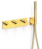 Baterie wannowe i prysznicowe - Bateria podtynkowa TRES B-system 24-K Złoto 30735401OR - miniaturka - grafika 1